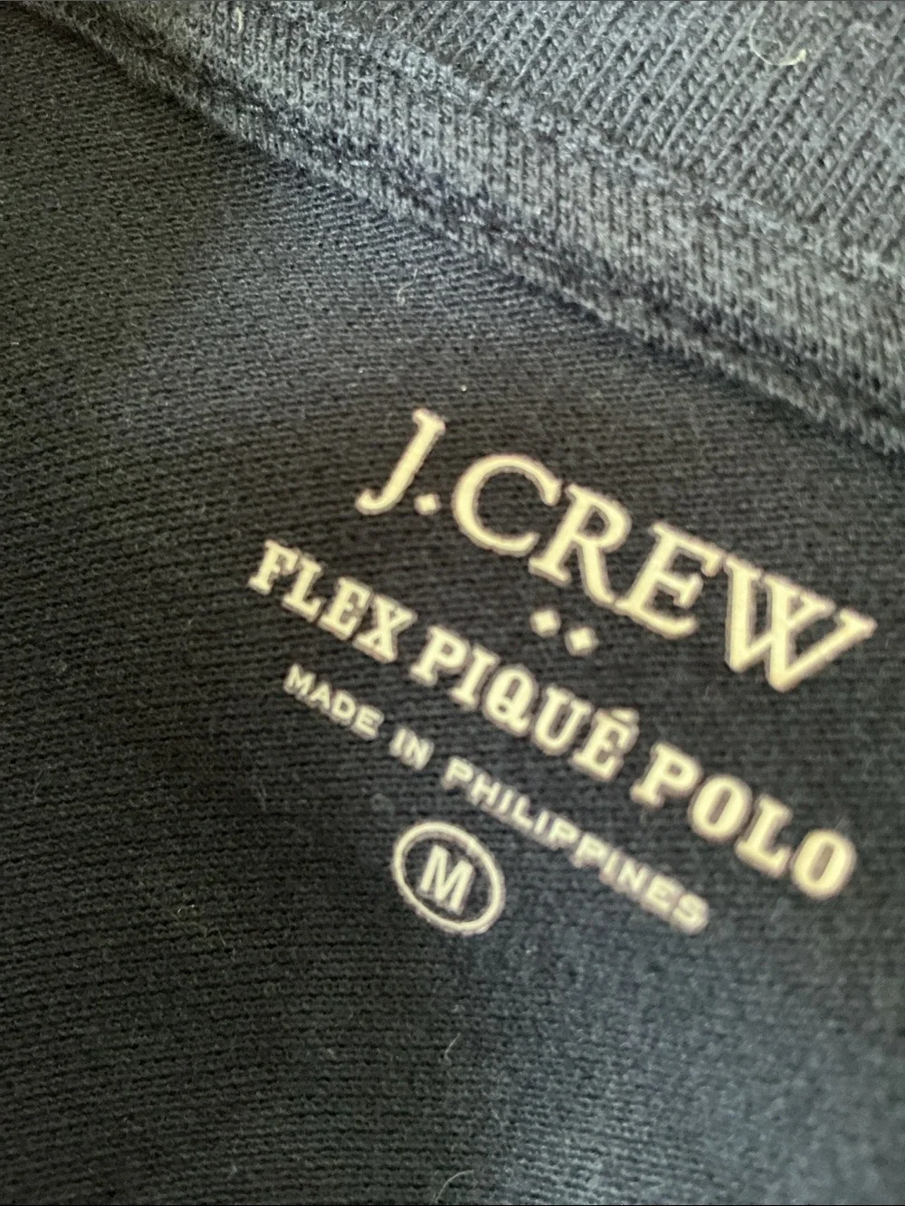 J. Crew Men’s Navy Polo Shirt with Contrast Collar
